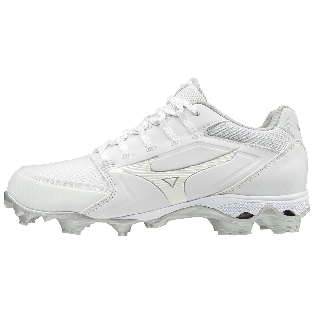 Mizuno 9-Spike Advanced Finch Elite 4 TPU Molded Női Softball Cipő Fehér MCY728506